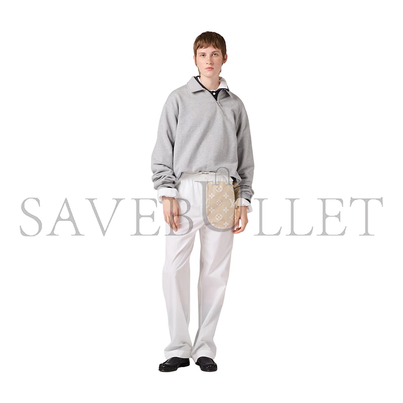 MIU MIU ZIPPERED COTTON FLEECE JACKET MJLA04 MIU MIU ZIPPERED COTTON FLEECE JACKET MJLA04